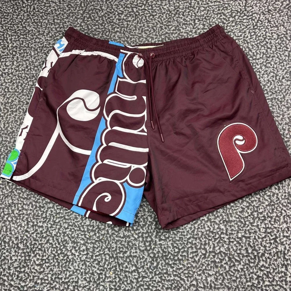 Philadelphia Phillies MLB Shorts Men XL Brown Blue Pro Standard Athletic